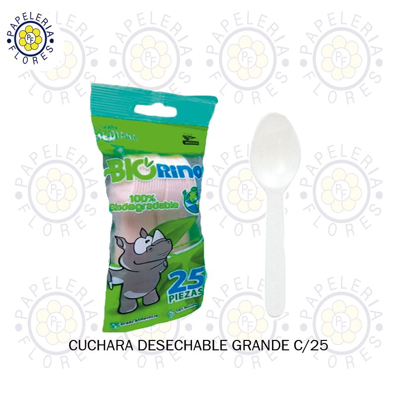 CUCHARAS DESECHABLES MEDIANAS C/25